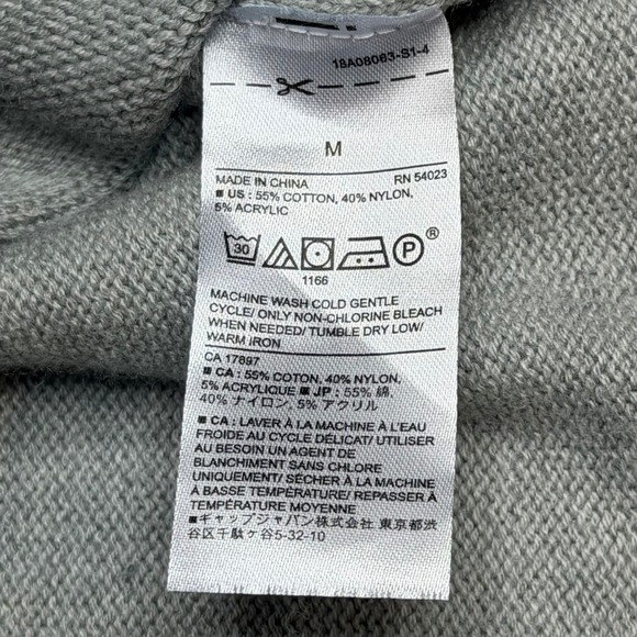 Banana Republic Fair Isle Nordic Knit Sweater Gray Womens Size Medium M Aztec - Picture 8 of 10